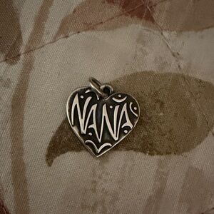 James Avery Silver Heart Nana Pendant